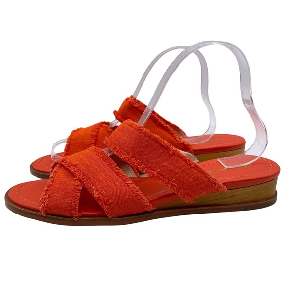 Violet & Red Womens Sandals Primm Orange Slide Fabric Colorful Casual Size 8 - Picture 9 of 9